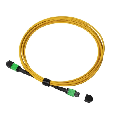 3m 10ft MTP-12 APC 여성에서 MTP-12 APC 여성 싱글 모드 OS2 플레넘 MPO 패치 코드 노란색