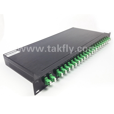 100GHZ AWG 40CH DWDM MUX DEMUX 섬유 높이 -100-0μm 및 0.9mm 케이블 지름