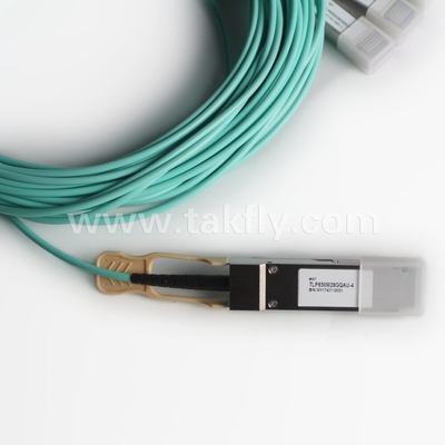 100Gb/s QSFP28 ~ 4x SFP28 브레이크오웃 액티브 광 케이블 AOC 케이블 빠른 데이터 전송