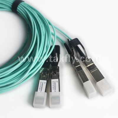 100Gb/s QSFP28 ~ 4x SFP28 브레이크오웃 액티브 광 케이블 AOC 케이블 빠른 데이터 전송