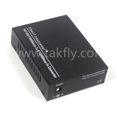 10G 관리되지 않은 섬유 미디어 변환기, 풀/하프 듀플렉스 및 ST/SC 연결