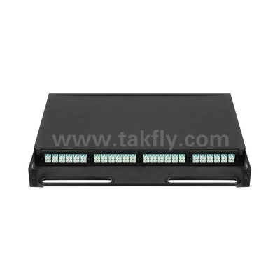 블랙 광섬유 MPO 카세트 데이터 센터 FTTX를 위한 MTP 패치 패널 관리