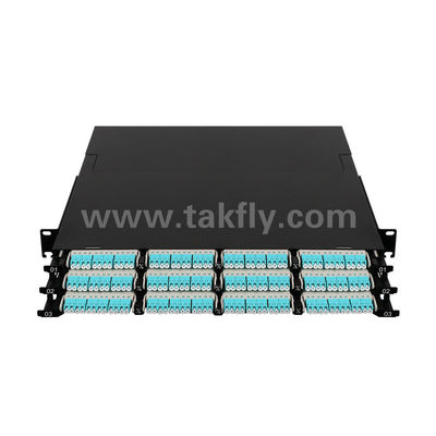 MPO 패치 패널 MTP 카세트 144 코어 데이터 센터 FTTX를 위한 초고밀도 광섬유