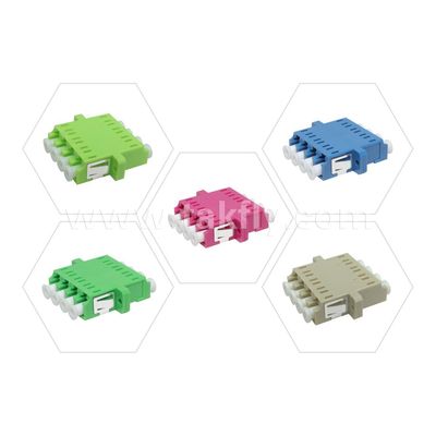 LC 어댑터 케이블 커플러 APC/UPC SM/MM 심플렉스/듀플렉스/쿼드/6가지/8가지 데이터 센터 FTTH용 광섬유