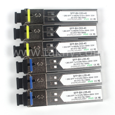 1.25G SFP BIDI 광 수신기 모듈 Tx1310/Rx1550nm 40KM SMF DDM LC CISCO JUNIPER HUAWEI 호환