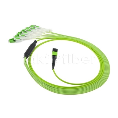 MPO / MTP 남성 또는 여성 OM5 광섬유 패치 코드 12F LC APC DX 유니부트