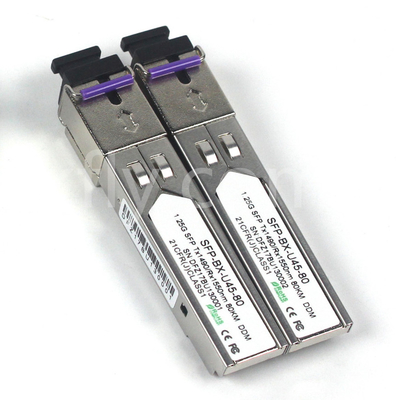 1.25G SFP BIDI 모듈 Tx1490/Rx1550nm 80KM SMF DDM LC CISCO JUNIPER HUAWEI 호환
