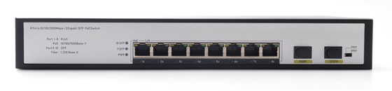 DF-2F-8GP 2-포트 10/100/1000Mbps 8+2 업링크 파이버 포트 기가비트 포 네트워크 스위치