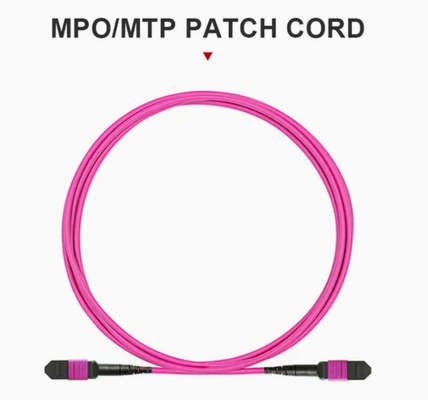 유연한 MPO/MTP 12섬유 광섬유 패치 코드 -20C- 70C 다른 환경