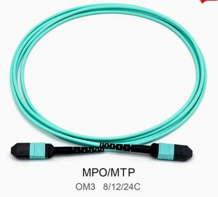 8/12/24코어 2m-50m 고밀도 PVC/LSZH UL 인증 여성/남자 MPO-MPO Sm Om3 Om4 Om5 트렁크 케이블 패치 코드 광섬유 점퍼