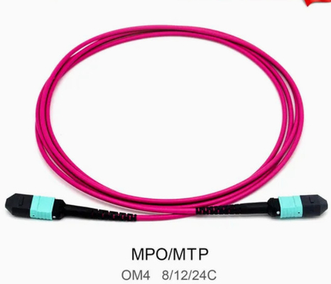 8/12/24코어 2m-50m 고밀도 PVC/LSZH UL 인증 여성/남자 MPO-MPO Sm Om3 Om4 Om5 트렁크 케이블 패치 코드 광섬유 점퍼