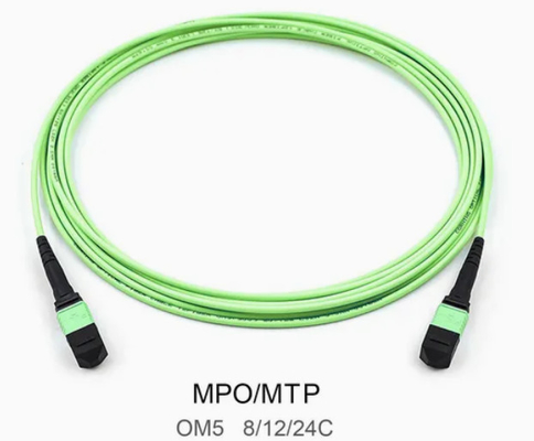 8/12/24코어 2m-50m 고밀도 PVC/LSZH UL 인증 여성/남자 MPO-MPO Sm Om3 Om4 Om5 트렁크 케이블 패치 코드 광섬유 점퍼