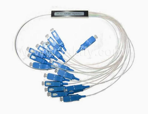 1X16 FTTX 미니 스틸 튜브 광섬유 PLC 스플리터 케이블 직경 0.9mm