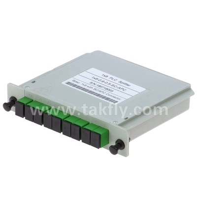 1*8 싱글 모드 G657A1 파이버 카세트 타입 LGX PLC 스플리터 Sc/APC 커넥터 높은 신뢰성 및 안정성