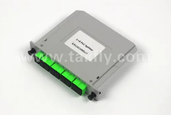 1*8 싱글 모드 G657A1 파이버 카세트 타입 LGX PLC 스플리터 Sc/APC 커넥터 높은 신뢰성 및 안정성