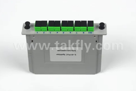 1*8 싱글 모드 G657A1 파이버 카세트 타입 LGX PLC 스플리터 Sc/APC 커넥터 높은 신뢰성 및 안정성