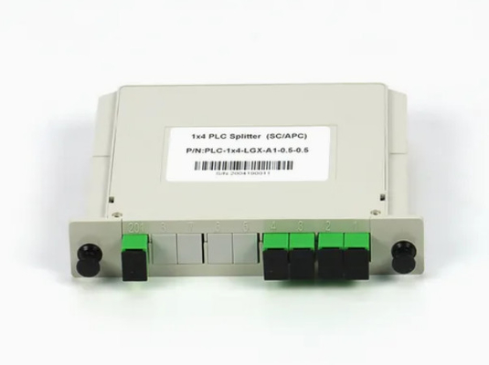 1x4 FTTX Gpon 섬유 카세트 타입 LGX PLC 스플리터 Sc/APC 커넥터 높은 신뢰성 및 안정성