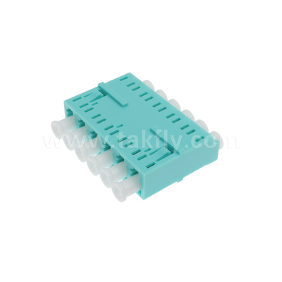 LC/PC 6구 어댑터 MM OM3 아쿠아 OM4 바이올렛 블루 플랜지 없음 온도 안정성 -40C～85C 추가 손실 ≤0.2dB
