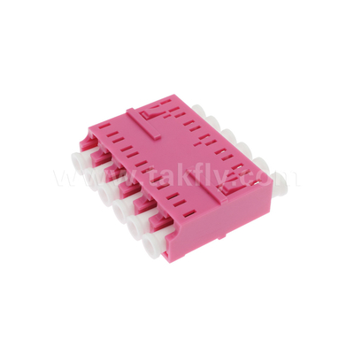 LC/PC 6구 어댑터 MM OM3 아쿠아 OM4 바이올렛 블루 플랜지 없음 온도 안정성 -40C～85C 추가 손실 ≤0.2dB
