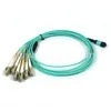 16F OM5 MTP Fiber Patch Cord 남성 여성 MPO 점퍼 케이블