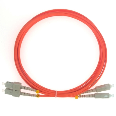 SC 듀플렉스 OM1 62.5/125um 광섬유 패치 코드 3mm PVC
