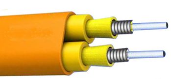 평면 듀플렉스 장갑 광케이블 2000M LSZH/PVC/PU