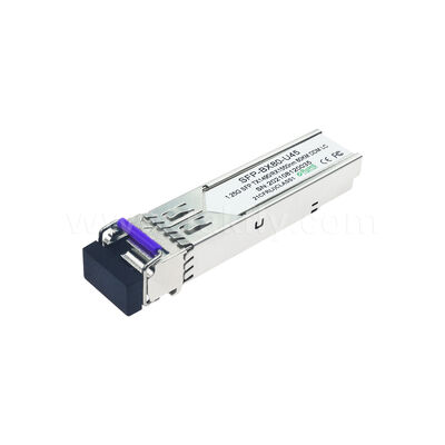 SFP 트랜시버 모듈 1.25Gbps 80km LC 도달 거리 Tx1490nm/Rx1550nm SFP 양방향, 데이터 센터 FTTH FTTX용
