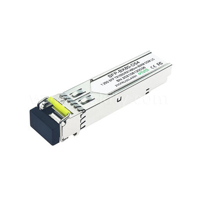 SFP 트랜시버 모듈 1.25Gbps 80km LC 도달 거리 Tx1490nm/Rx1550nm SFP 양방향, 데이터 센터 FTTH FTTX용