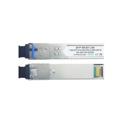 데이터 센터 AI FTTX용 SFP 1.25Gbps 20KM SC 양방향 광 수신기 모듈