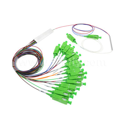 1x2FBT + 1x16 PLC MINI 0.9MM 광섬유 PLC 스플리터