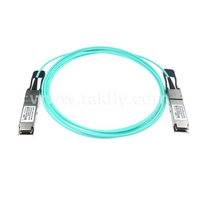 AOC 액티브 광케이블 데이터 센터 FTTH FTTX를 위한 QSFP28에서 QSFP28까지의 광섬유 100Gbps