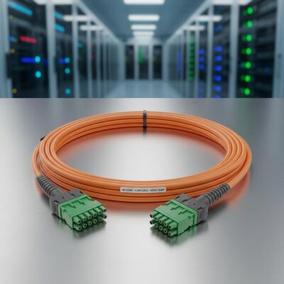 48 Core Fiber Optic Patch Cord with Low Insertion Loss and High Temperature Stability for Data Centers