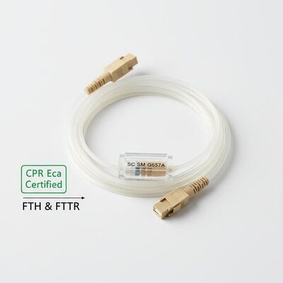 FTTH 및 FTTR용 CPR Eca 인증 SC SM G657A 2.0*3.0mm 보이지 않는 광섬유 패치코드