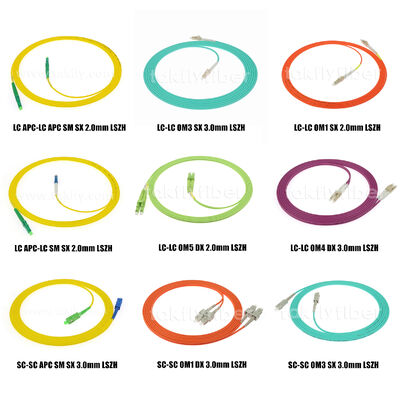광섬유 패치코드 LC/Sc/FC/St FTTH 데이터센터 통신용 싱글모드/멀티모드 Upc/APC 심플렉스/듀플렉스 점퍼