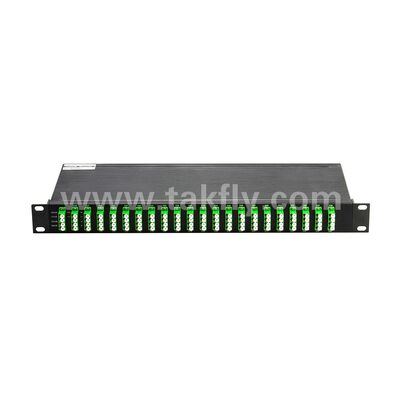 데이터 센터 통신 5G용 광섬유 DWDM 100GHz AWG 40채널 MUX+DEMUX