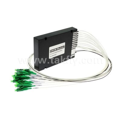 데이터 센터 통신 5G용 광섬유 DWDM 8+1채널 MUX+DEMUX ABS 모듈