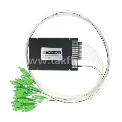 데이터 센터 통신 5G용 광섬유 DWDM 8+1채널 MUX+DEMUX ABS 모듈