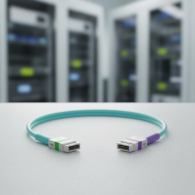 MT-2 미니 MT 패치코드, QSFP 모듈에 대한 낮은 삽입 손실과 정밀 길이 관용