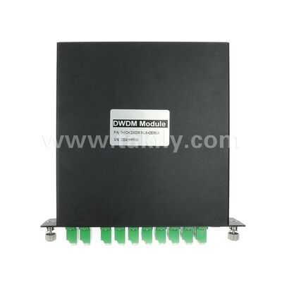 DWDM 8+1채널 MUX+DEMUX LGX 데이터 센터 통신 5G용 광섬유 모듈