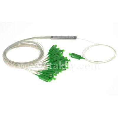 광섬유 PLC 스플리터 1 * N 강철 튜브 SC APC/UPC 0.9mm 데이터 센터 통신 FTTX