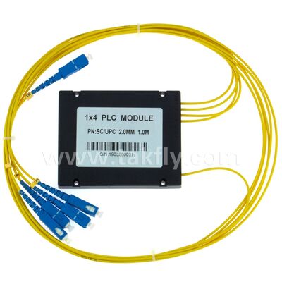 PLC 스플리터 ABS 박스 1xN SC APC/UPC Fttx 통신 데이터 센터용 광섬유