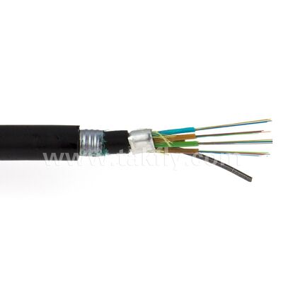 GYTA53 Outdoor Fiber Optic Cable with Water Blocking System LSZH Jacket for Direct Burial