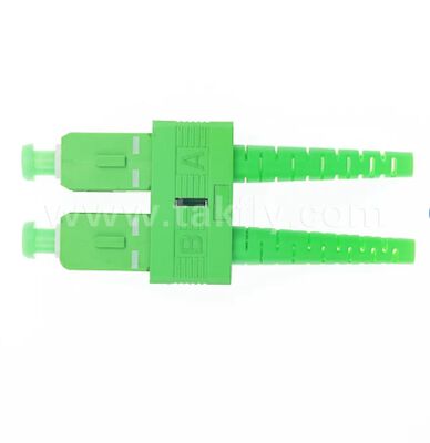 SC/APC 광섬유 커넥터, 녹색 하우징 8° 각진 광택 커넥터, 낮은 후면 반사 FTTH CATV 광 네트워크용 고정밀 SC APC 단순 어댑터
