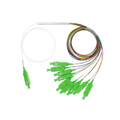 1x9 채널 PLC 스플리터 FTTH/FTTX 광학 유통 네트워크용 0.9mm 섬유