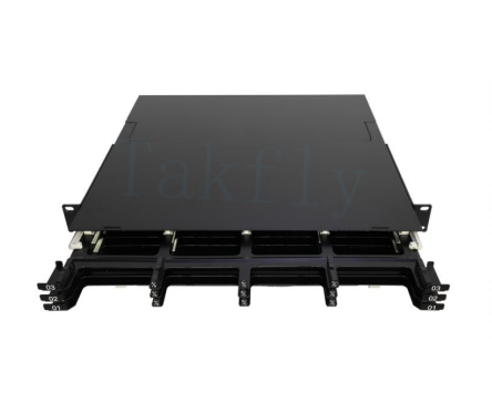 1U 144C 고밀도 MPO 패치 패널 – 카세트 12개, MPO에서 LC로 변환, SAN/LAN/데이터 센터용으로 사전 종단됨