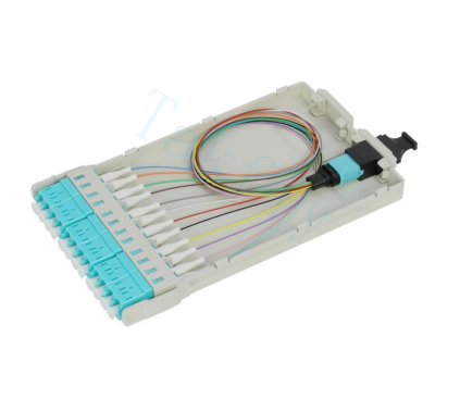 1U 144C 고밀도 MPO 패치 패널 – 카세트 12개, MPO에서 LC로 변환, SAN/LAN/데이터 센터용으로 사전 종단됨