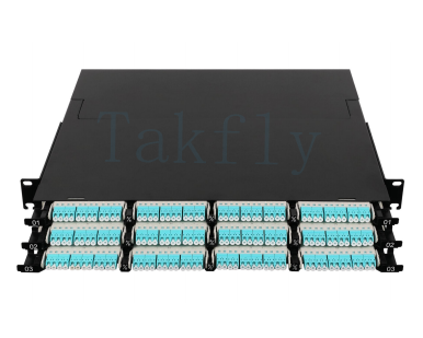 1U 144C 초고밀도 MPO 패치 패널 ∙ 12 카세트 슬롯, 144 LC 코어, MDF/IDF 척추 연결