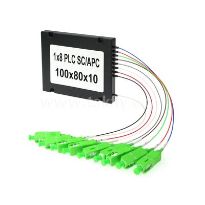 PLC 파이버 스플리터 900μm ABS 박스, SM G657A1, SC/APC, PON 네트워크에서 광 신호 결합 및 유통
