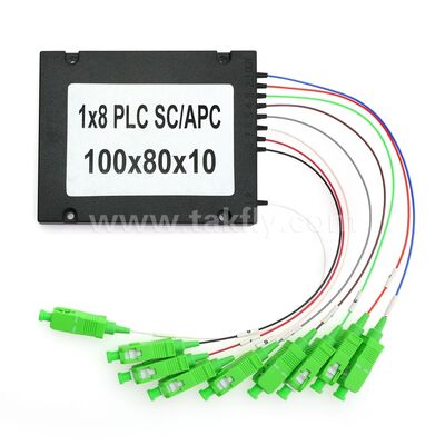 PLC 파이버 스플리터 900μm ABS 박스, SM G657A1, SC/APC, PON 네트워크에서 광 신호 결합 및 유통