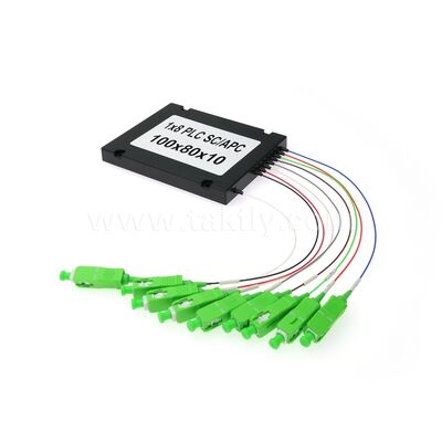 PLC 파이버 스플리터 900μm ABS 박스, SM G657A1, SC/APC, PON 네트워크에서 광 신호 결합 및 유통